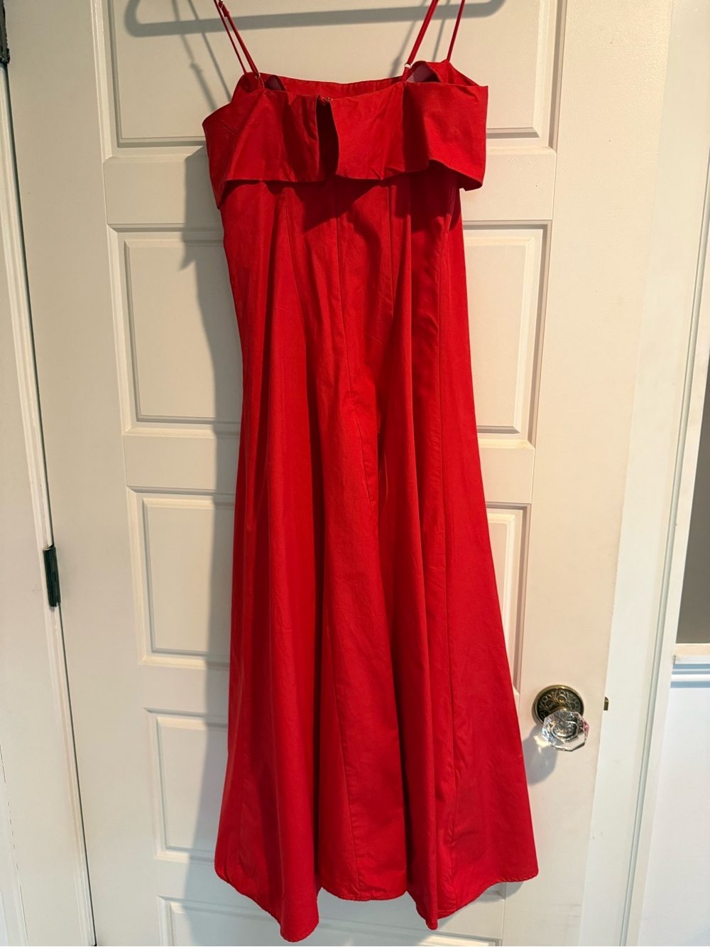 Mango starring Hailey Bieber A-line Red midi dress - Picture 12 of 13